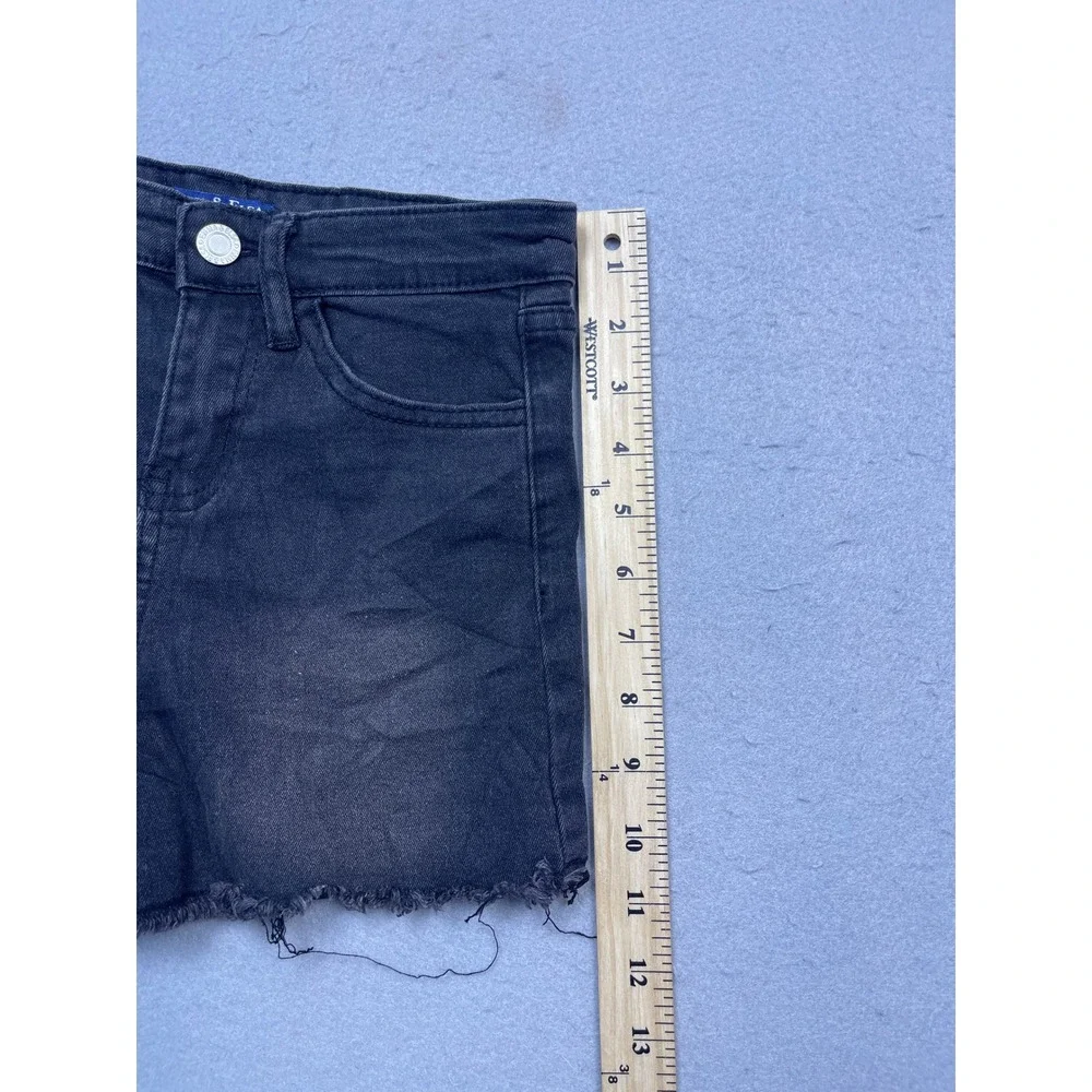 Emma & Elsa Denim Shorts Cotton Polyester Spandex Black 10/12(M) Girls